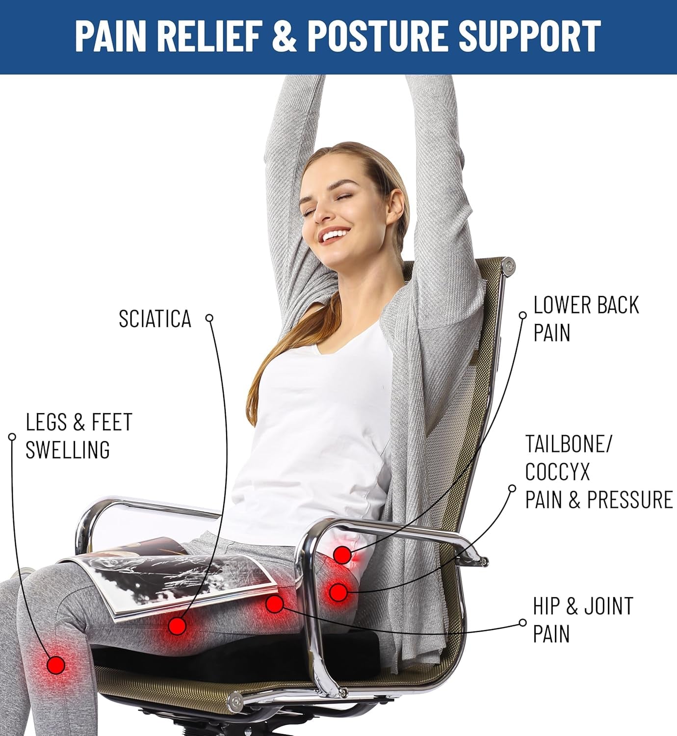 Doctor Recommended Memory Foam Seat Cushions for Office Chairs - HSA