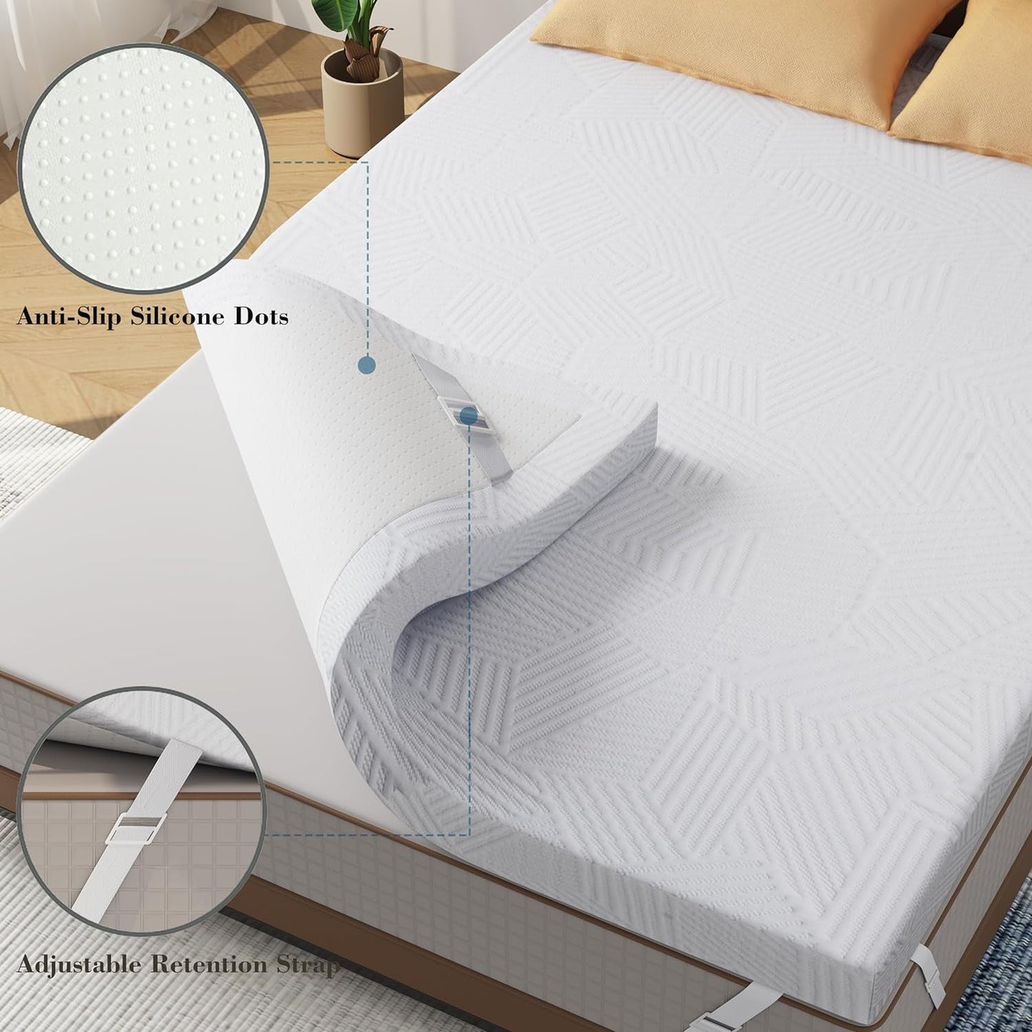 3 Inch Cooling Gel Memory Foam Mattress Topper