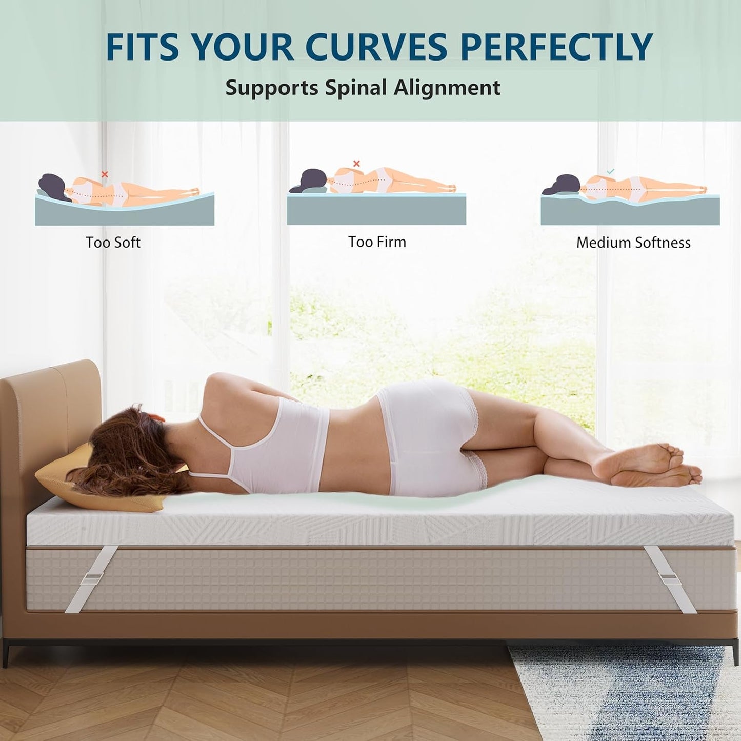 3 Inch Cooling Gel Memory Foam Mattress Topper