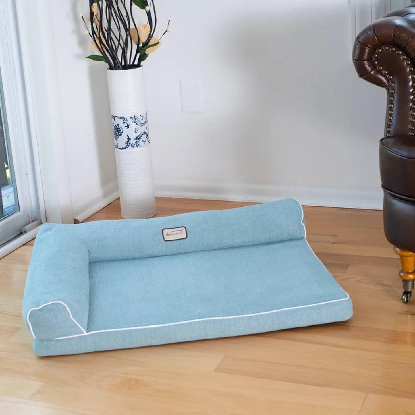 Armarkat Medium Bolstered Dog Cushion Bed - 31x23x7 Inches