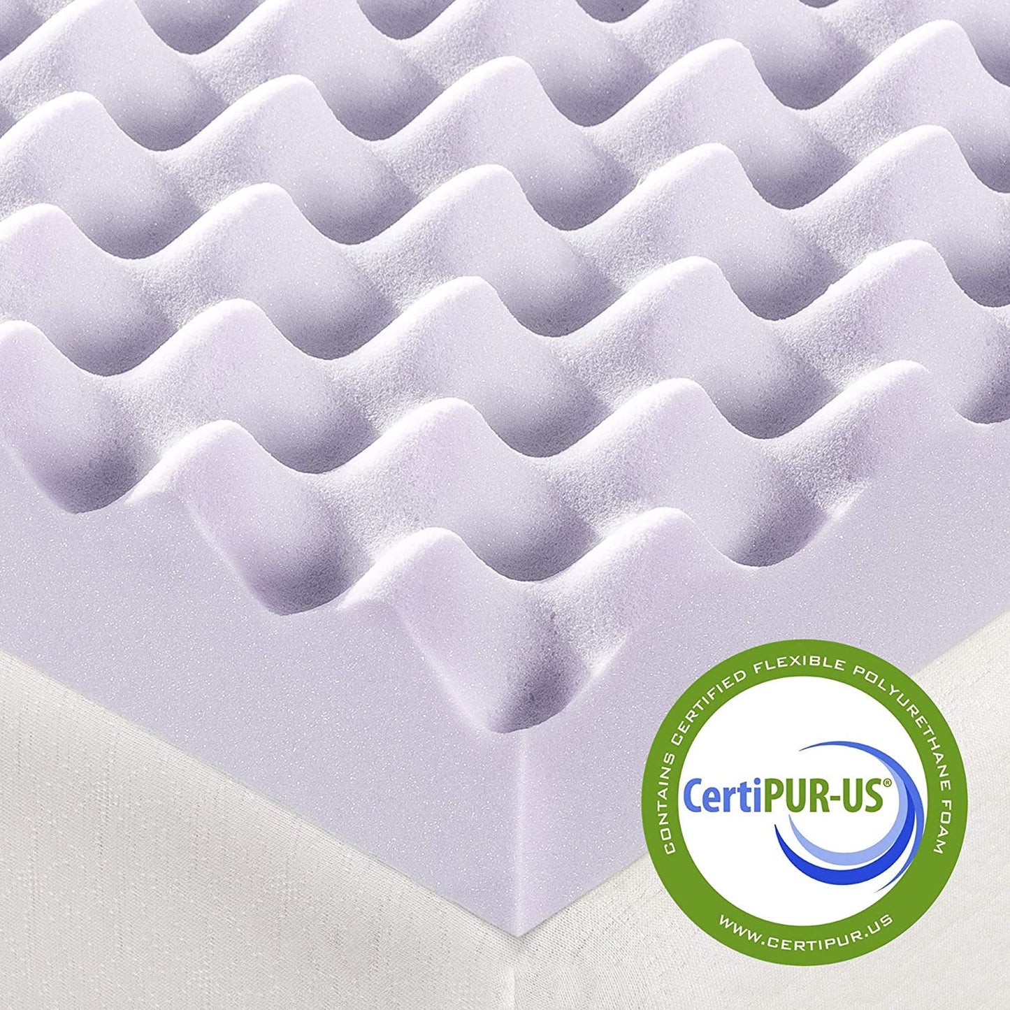 Lavender Infused Queen Memory Foam Topper for Comfort