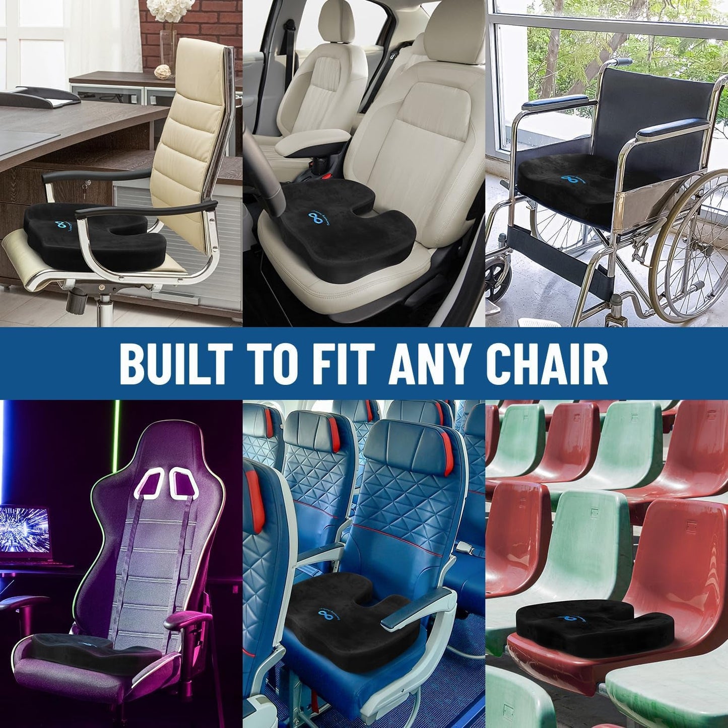 Doctor Recommended Memory Foam Seat Cushions for Office Chairs - HSA