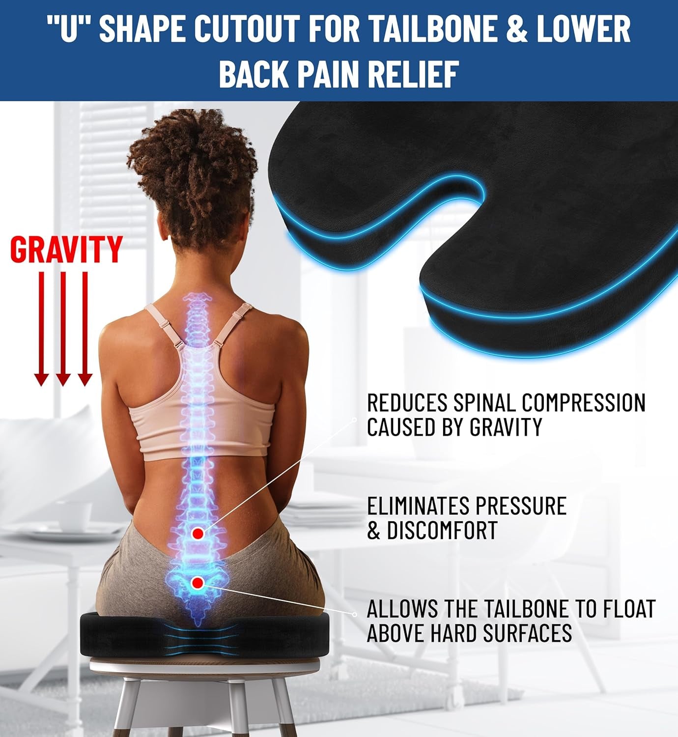 Doctor Recommended Memory Foam Seat Cushions for Office Chairs - HSA